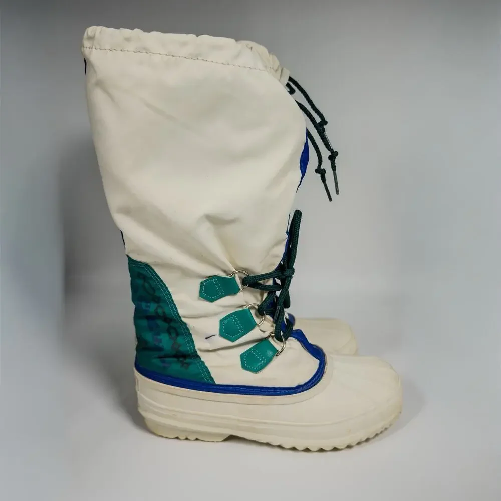 Sorel Boots Vintage Freestyle Snow Winter Green White Women’s Size 6